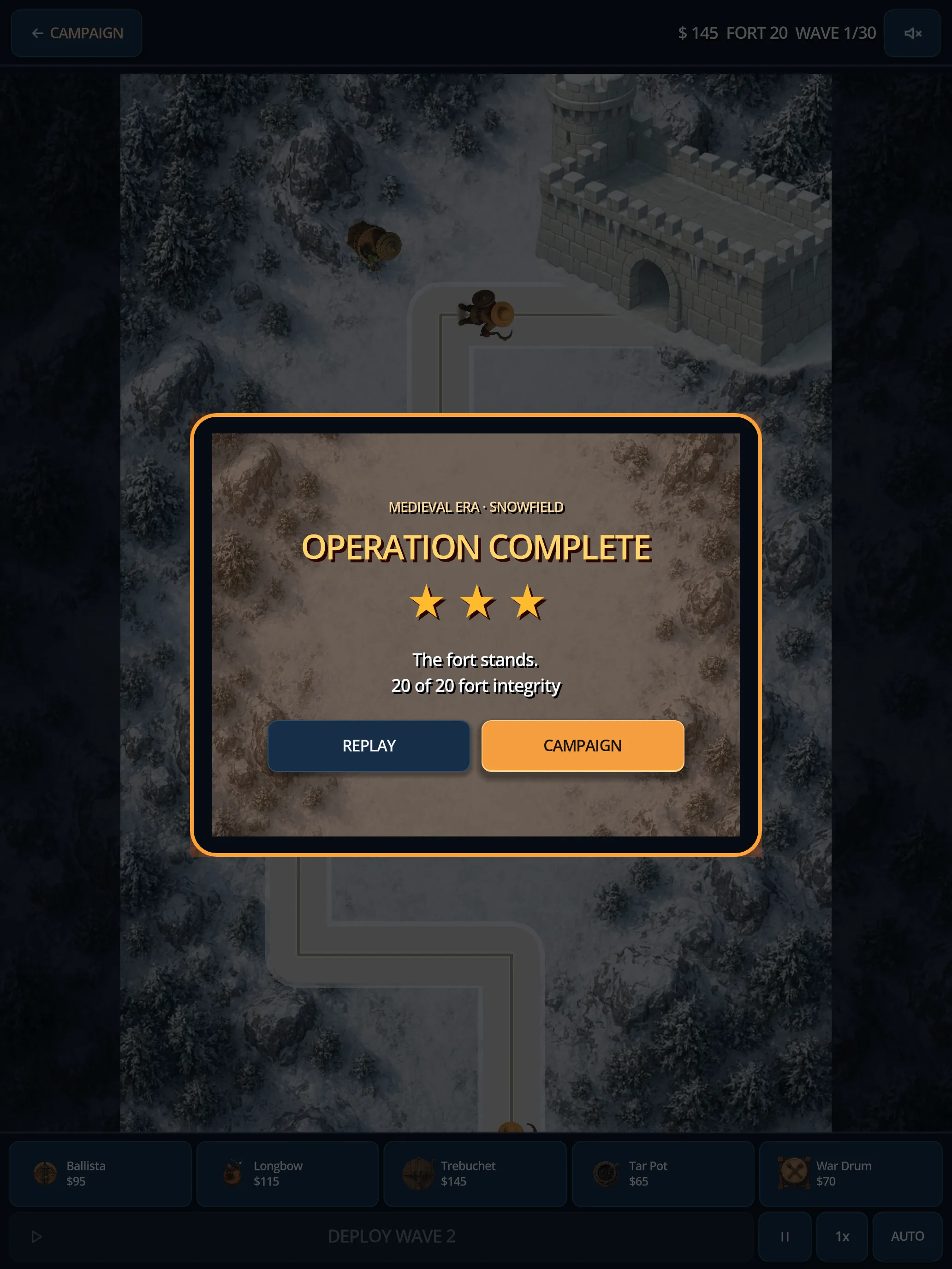 Salvo result capture after an Age of Siege operation